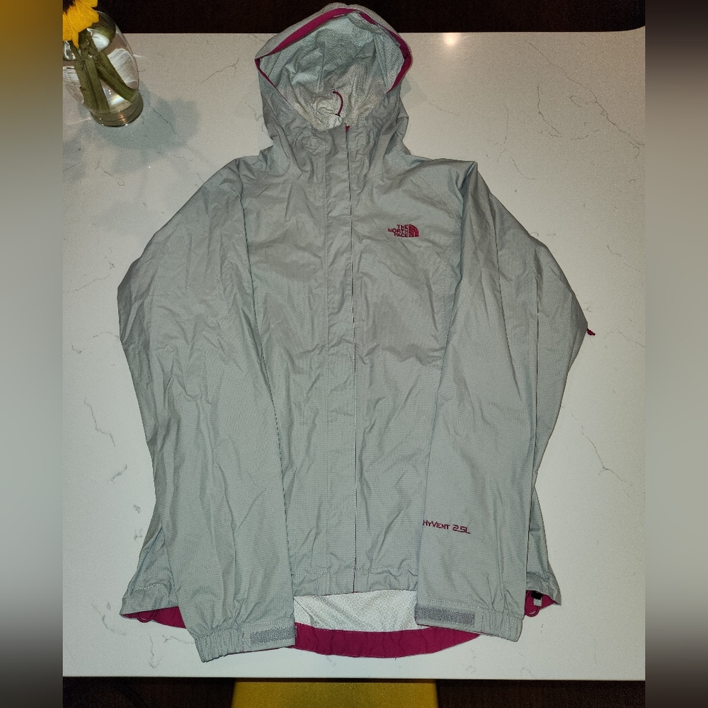 The North Face Jacket, Gray + Pink, Light Use